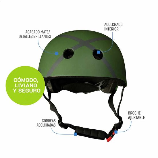Casco UX300 verde, características destacadas
