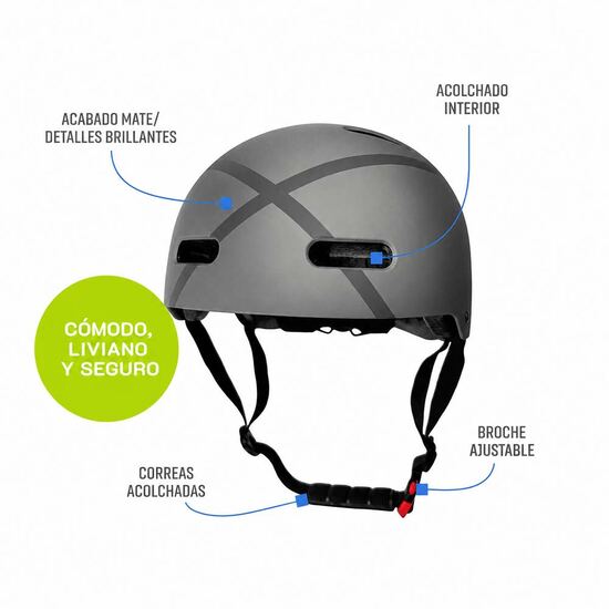 Casco UX500 gris, características destacadas