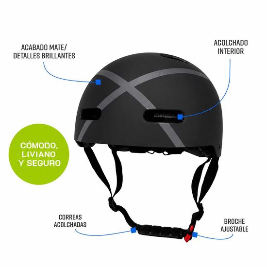 Casco UX500 negro, características destacadas